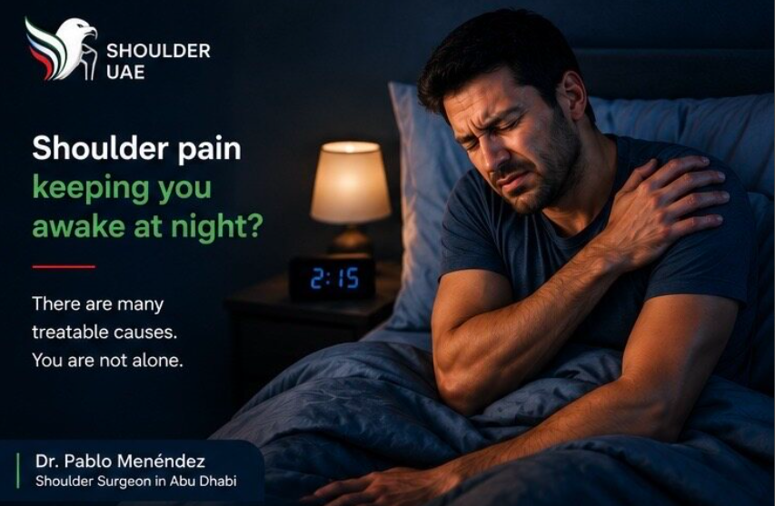 Shoulder pain at night keeping patient awake in Abu Dhabi
